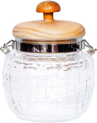 Femora Glass Grocery Container  - 0.5 ml(Pack of 4, White)