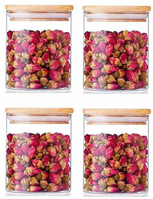 VLKMK Glass Grocery Container  - 270 ml(Pack of 4, Clear)