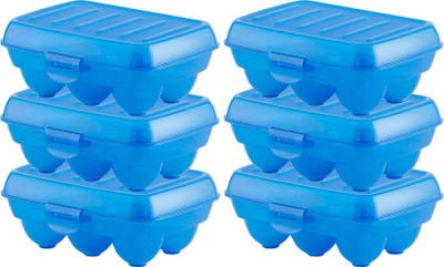 KUBER INDUSTRIES Plastic Egg Container  - 270 ml(Pack of 6, Blue)
