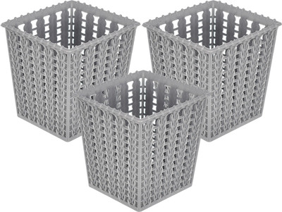 KUBER INDUSTRIES 1 Compartments Plastic Holder(Grey)