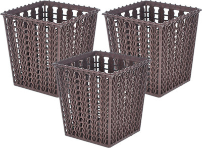 KUBER INDUSTRIES 1 Compartments Plastic Holder(Brown)