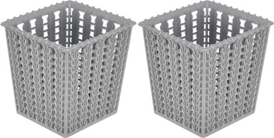 KUBER INDUSTRIES 1 Compartments Plastic Holder(Grey)