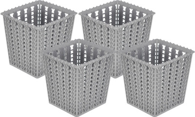 KUBER INDUSTRIES 1 Compartments Plastic Holder(Grey)