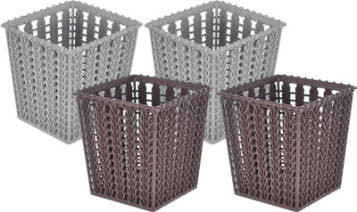 KUBER INDUSTRIES 1 Compartments Plastic Holder(Brown, Grey)