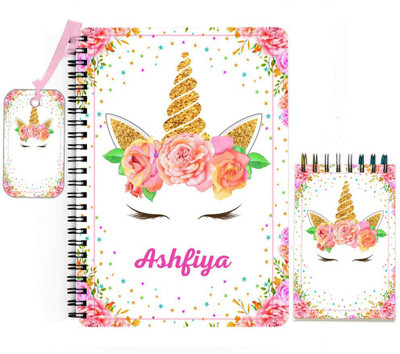 epheriwala Ashfiya Unicorn A5 Diary Ruled 140 Pages(Pink)
