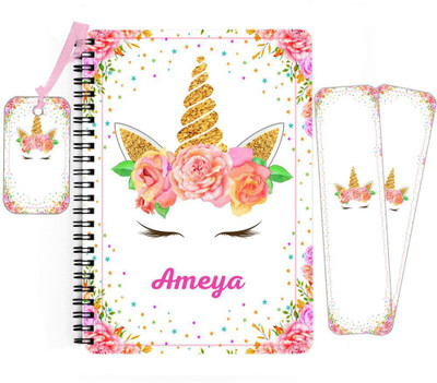 epheriwala Ameya Unicorn A5 Diary Ruled 140 Pages(Pink)