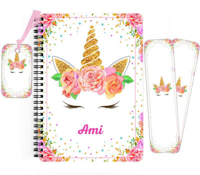 epheriwala Ami Unicorn A5 Diary Ruled 140 Pages(Pink)