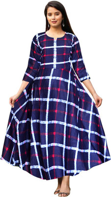 PVR Flared/A-line Gown(Dark Blue, White, Pink)