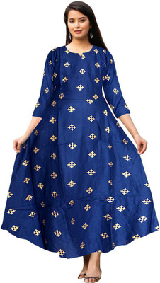 PVR Flared/A-line Gown(Blue)