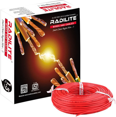 RADILITE PVC 1 sq/mm Red 90 m Wire(Red)