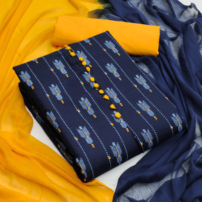 INITHI Cotton Blend Printed Salwar Suit Material