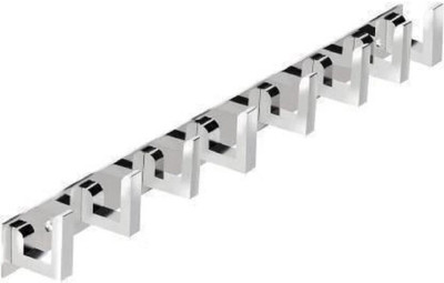 deeplax FLORRA 8 Pin Gloss Hooks Bathroom Cloth Hooks/Hanger/Key Holder Pack of 1 PCS Hook Rail 8(Pack of 1)