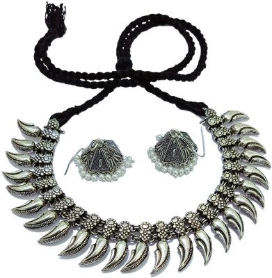 athizay Metal Silver, White Jewellery Set(Pack of 1)