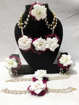 BALIKA VADHU Fabric White Jewellery Set(Pack of 1)