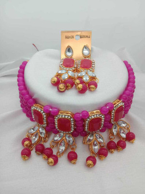 CATALYST Alloy Copper Pink Jewellery Set(Pack of 1)