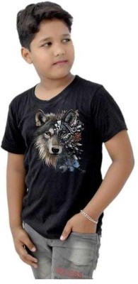 shree chitransh creation Boys & Girls Printed Pure Cotton T Shirt(Multicolor, Pack of 1)