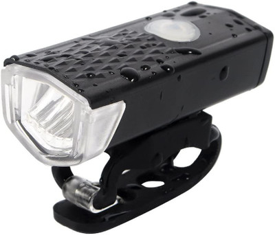 NSV 3 Modes LED Bicycle Front Light USB Rechargeable LED Front Light(Black)