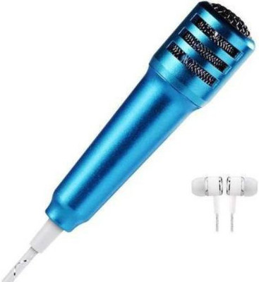GUGGU KCJ_603C_ Karaoke Singing Microphone Metal Sing Mic for Phone, for Computer, for PC Audio Cable with Stereo Earphone Compatible with all smart & IOS devices Microphone