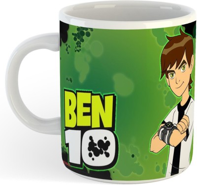 ADN21 All Day New Printed Ben10 Kids Ceramic Coffee 5 Ceramic Coffee Mug(325 ml)