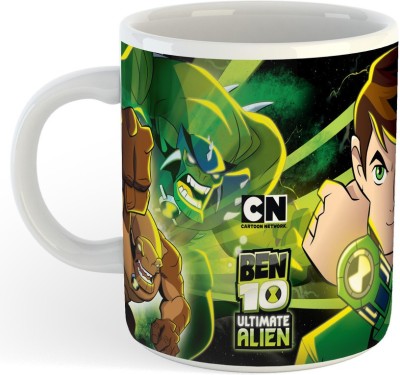 ADN21 All Day New Printed Ben10 Kids Ceramic Coffee 11 Ceramic Coffee Mug(325 ml)