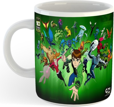 ADN21 All Day New Printed Ben10 Kids Ceramic Coffee 45 Ceramic Coffee Mug(325 ml)