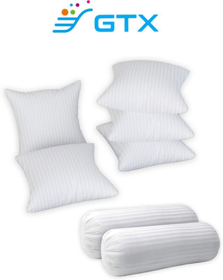 GTX Microfibre Stripes Bolster Pack of 7(White)