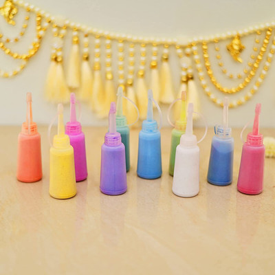 pleasing forest Pack of 10 Rangoli Powder(Multicolor)