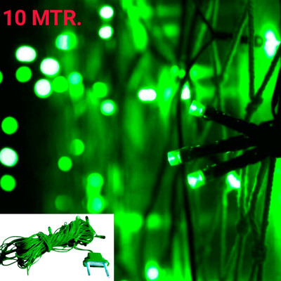 Shankypal 26 LEDs 9.78 m Green Steady String Rice Lights(Pack of 10)