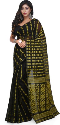 dehi saree Printed Bollywood Pure Cotton Saree(Black)