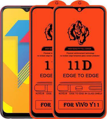 Vingajoy Edge To Edge Tempered Glass for VIVO Y11(Pack of 2)