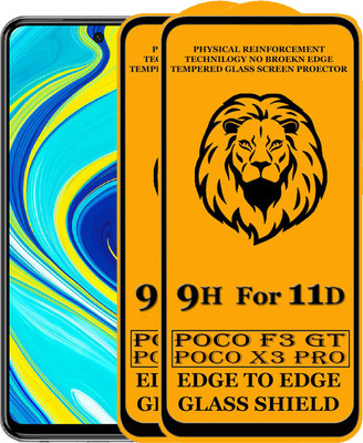 SEVEN7STAR Edge To Edge Tempered Glass for Poco F3 GT, Poco X3 Pro(Pack of 2)