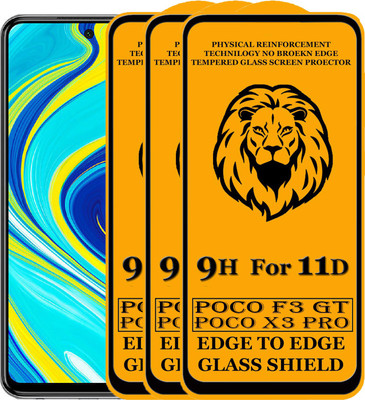 SEVEN7STAR Edge To Edge Tempered Glass for Poco F3 GT, Poco X3 Pro(Pack of 3)