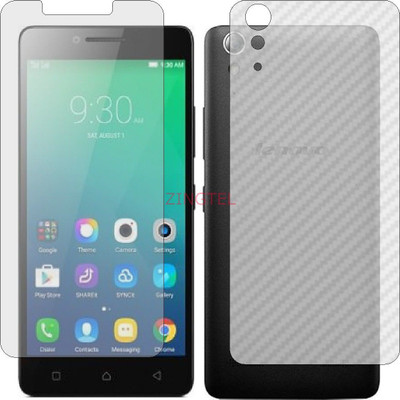 ZINGTEL Front and Back Screen Guard for LENOVO A6010 (Front Matte Finish & Back 3d Carbon Fiber)(Pack of 2)