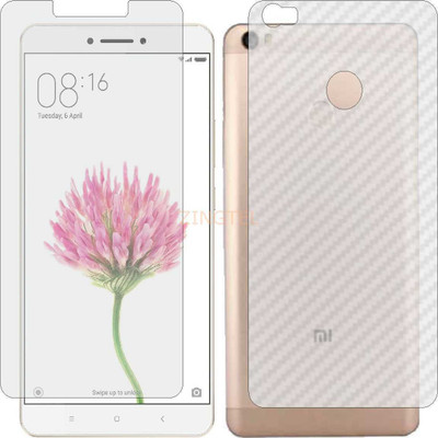 ZINGTEL Front and Back Screen Guard for XIAOMI MI MAX (Front Matte Finish & Back 3d Carbon Fiber)(Pack of 2)