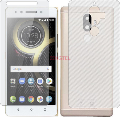ZINGTEL Front and Back Screen Guard for LENOVO K8 (Front Matte Finish & Back 3d Carbon Fiber)(Pack of 2)