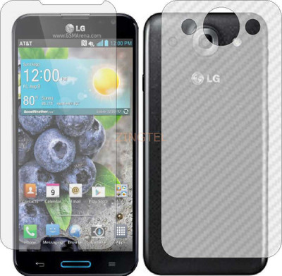 ZINGTEL Front and Back Screen Guard for LG OPTIMUS G PRO (Front Matte Finish & Back 3d Carbon Fiber)(Pack of 2)