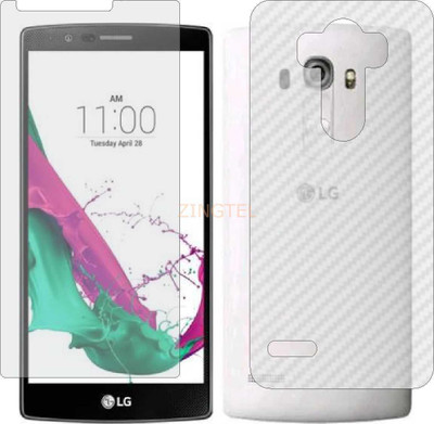 ZINGTEL Front and Back Screen Guard for LG G4 (Front Matte Finish & Back 3d Carbon Fiber)(Pack of 2)