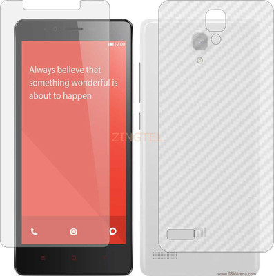 ZINGTEL Front and Back Screen Guard for MI REDMI NOTE 4G (Front Matte Finish & Back 3d Carbon Fiber)(Pack of 2)