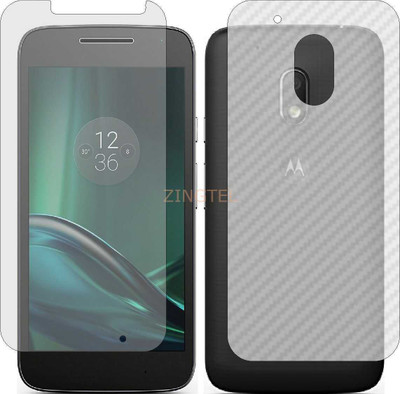 ZINGTEL Front and Back Screen Guard for MOTOROLA XT1602 MOTO G4 PLAY (Front Matte Finish & Back 3d Carbon Fiber)(Pack of 2)