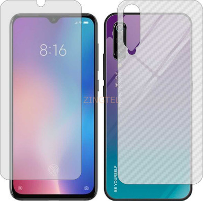 ZINGTEL Front and Back Screen Guard for XIAOMI MI 9 SE (Front Matte Finish & Back 3d Carbon Fiber)(Pack of 2)