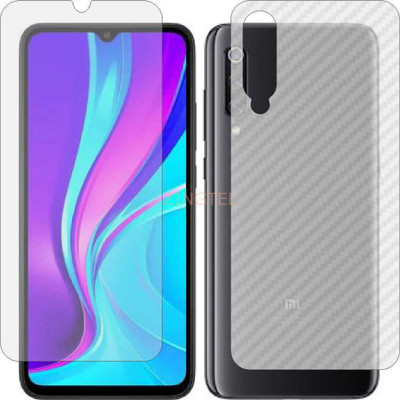ZINGTEL Front and Back Screen Guard for MI 9 (Front Matte Finish & Back 3d Carbon Fiber)(Pack of 2)