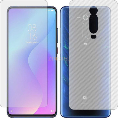 ZINGTEL Front and Back Screen Guard for XIAOMI MI 9T (Front Matte Finish & Back 3d Carbon Fiber)(Pack of 2)