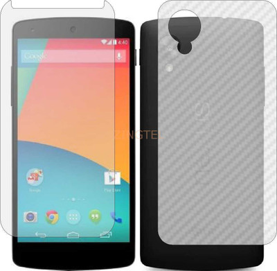 ZINGTEL Front and Back Screen Guard for LG D821 NEXUS 5 (Front Matte Finish & Back 3d Carbon Fiber)(Pack of 2)