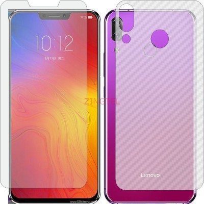 ZINGTEL Front and Back Screen Guard for LENOVO Z5 L78011 (Front Matte Finish & Back 3d Carbon Fiber)(Pack of 2)