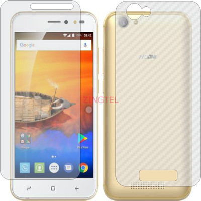 ZINGTEL Front and Back Screen Guard for IVOOMI ME3S (Front Matte Finish & Back 3d Carbon Fiber)(Pack of 2)