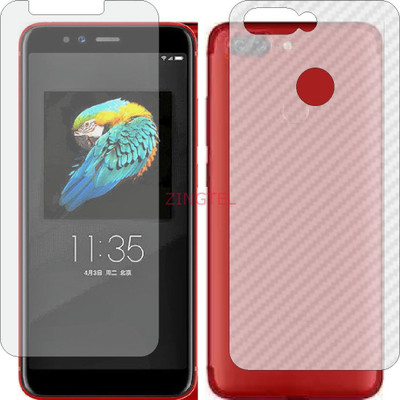 ZINGTEL Front and Back Screen Guard for LENOVO S5 (Front Matte Finish & Back 3d Carbon Fiber)(Pack of 2)