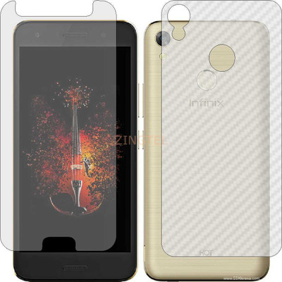 ZINGTEL Front and Back Screen Guard for INFINIX X559 HOT 5 (Front Matte Finish & Back 3d Carbon Fiber)(Pack of 2)