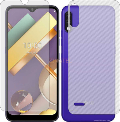 ZINGTEL Front and Back Screen Guard for LG K22 (Front Matte Finish & Back 3d Carbon Fiber)(Pack of 2)