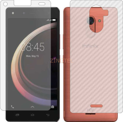 ZINGTEL Front and Back Screen Guard for INFINIX X5511 HOT 4 PRO (Front Matte Finish & Back 3d Carbon Fiber)(Pack of 2)