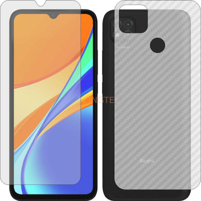 ZINGTEL Front and Back Screen Guard for XIAOMI MI 9C (Front Matte Finish & Back 3d Carbon Fiber)(Pack of 2)